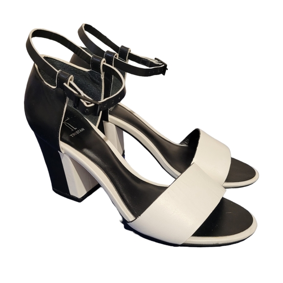Tristan Black and White High Heels Women's US 8.5 - Picture 4 of 8
